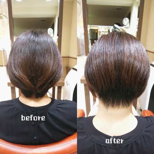 乾かすだけでまとまるショートボブに☆