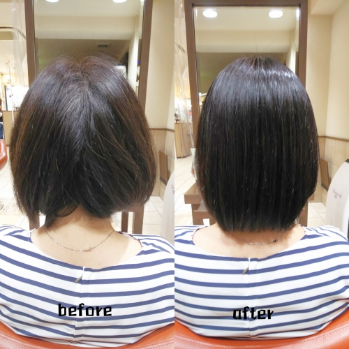 髪に優しい酸性縮毛矯正で広がる髪をまとまる髪にしませんか☆