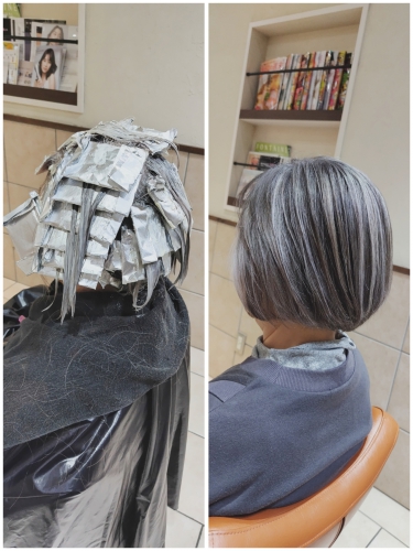 白髪ぼかしハイライトでイメチェンしませんか？