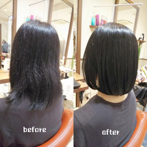 髪質改善酸熱トリートメントと超音波ハホニコトリートメントでサラサラ髪に☆