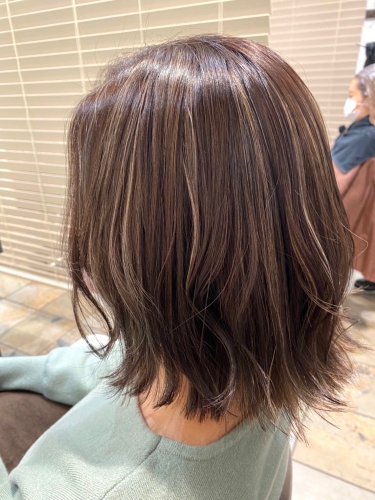 透明感抜群☆ハイライトボブ